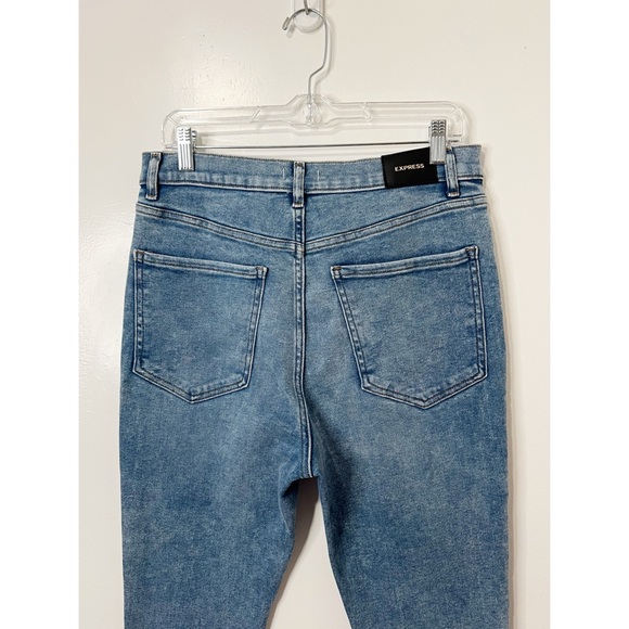 Express High Waist Distressed Skinny Jeans Size 12 - Picture 5 of 8